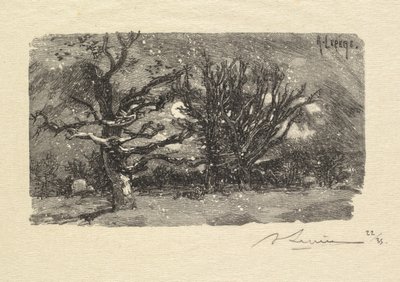 Fontainebleau Forest: Vid Lantaras sovsal La Forêt de Fontainebleau: Vid Lantaras sovsal, 1890 av Auguste Louis Lepère