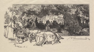 Fontainebleau-skogen: Moder Pichards matsal av Auguste Louis Lepère