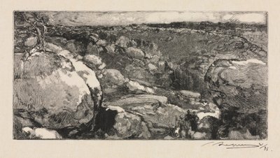Fontainebleau Forest: The Cirque of Long-Rocher, 1888. av Auguste Louis Lepère