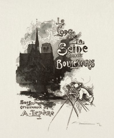 Frontispice: Längs Seine och boulevarderna. av Auguste Louis Lepère