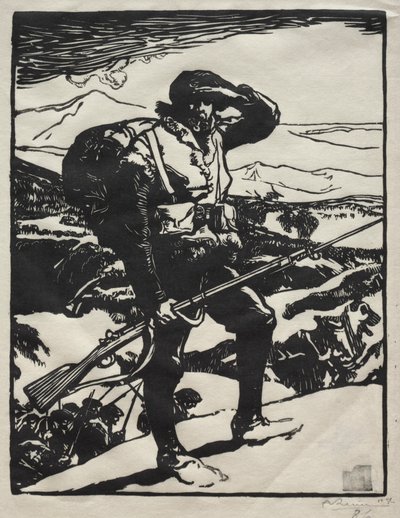 Krigets historia: Alpine Chasseur. av Auguste Louis Lepère
