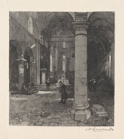 Kyrkans inre av Auguste Louis Lepère