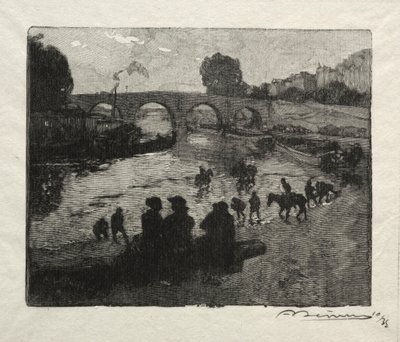 Pont Maries vattenplats av Auguste Louis Lepère
