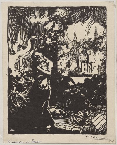 Branden i Louvain av Auguste Louis Lepère