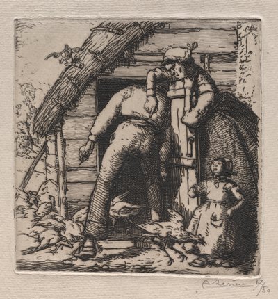 Hönsgården fångar den största av Auguste Louis Lepère