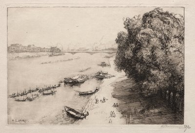 Seinen vid Pont Nationale, 1914. av Auguste Louis Lepère