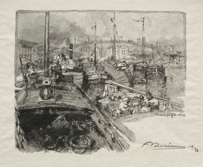 Bassin de la Villette av Auguste Louis Lepère