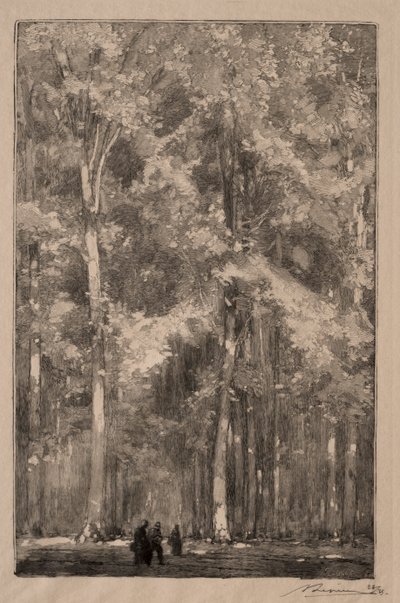 Le Matin, korsningen mellan Forts Marlotte, 1889. av Auguste Louis Lepère