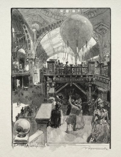 Palace of Liberal Arts, interiör. av Auguste Louis Lepère