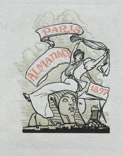 Paris Almanac, 1897: Baksida, 1897. av Auguste Louis Lepère