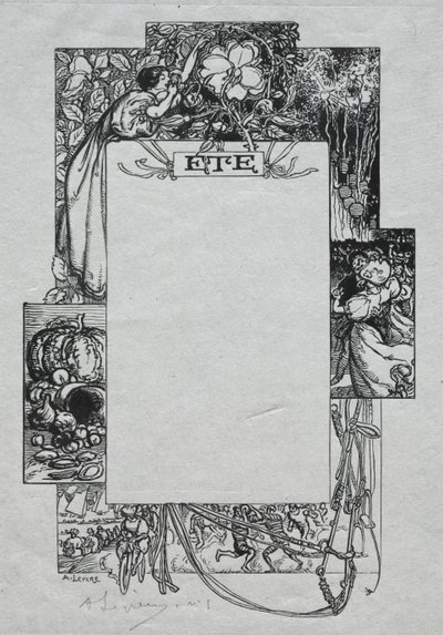 Parisalmanackan, 1897: Dekorativ kant, sommar av Auguste Louis Lepère