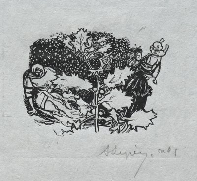 Parisalmanackan, 1897: Svansstycke, vinter av Auguste Louis Lepère
