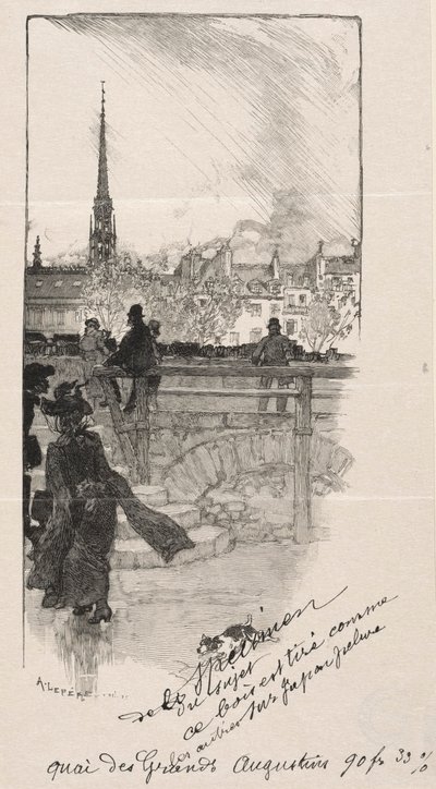 Quai des Grands Augustins av Auguste Louis Lepère