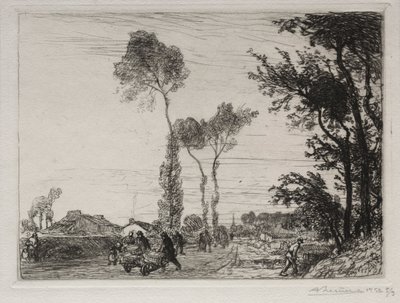 Tillbaka från St. Jean-de-Mont-marknaden, 1910. av Auguste Louis Lepère