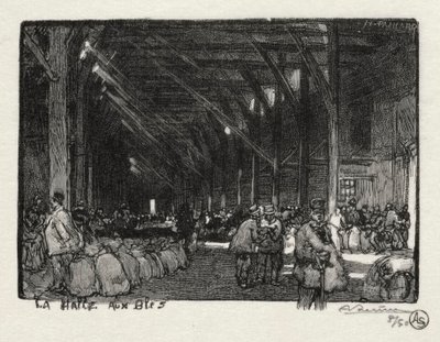 Illustrerad Rouen: Halle aux Blès av Auguste Louis Lepère