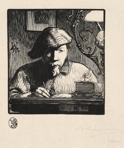 Självporträtt, 1895. av Auguste Louis Lepère