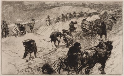 Snöbollskamp: Quai aux Fleurs, 1890. av Auguste Louis Lepère