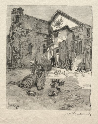 St. Julianus den fattige: Portalen. av Auguste Louis Lepère