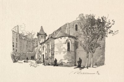 St. Julien le Vauvre, Exteriörvy av Auguste Louis Lepère