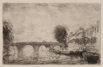 Solnedgång vid Pont Marie av Auguste Louis Lepère