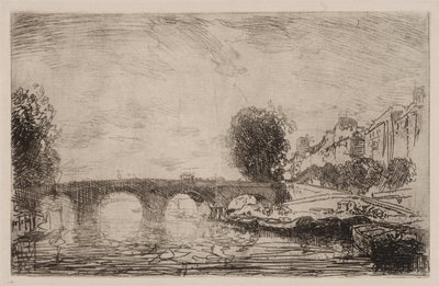 Solnedgång vid Pont Marie, 1890. av Auguste Louis Lepère