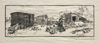 Vagnhuset (Le wagon-logement) av Auguste Louis Lepère