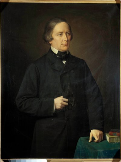 Porträtt av Charles Forbes, greve av Montalembert (1810-1870) journalist och politiker Målning av Auguste Pichon (1805-1900). 1879. av Auguste Pichon
