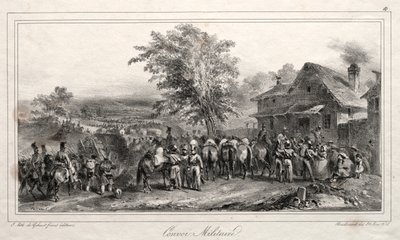 Album för 1831: Militär konvoj, 1831. av Auguste Raffet