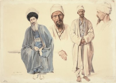 En äldre jude och en muslimsk tatar på Krim av Auguste Raffet