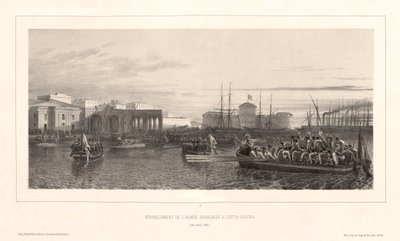 Franska arméns landstigning vid Civita-Vecchia den 25 april 1849 av Auguste Raffet