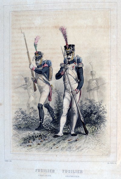 Fusilier Grenadier and Fusilier Chasseurs, 1859. av Auguste Raffet
