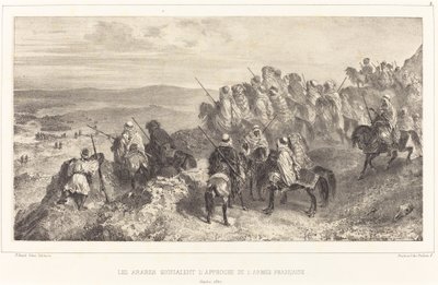 Araberna signalerar den franska arméns närmande av Auguste Raffet