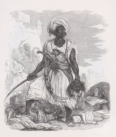 Psara från The Complete Works of Béranger, 1836. av Auguste Raffet