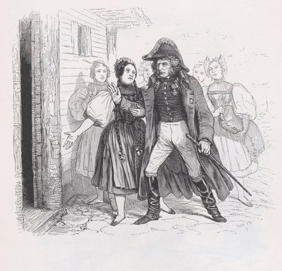 The Exiled from The Complete Works of Béranger, 1836. av Auguste Raffet