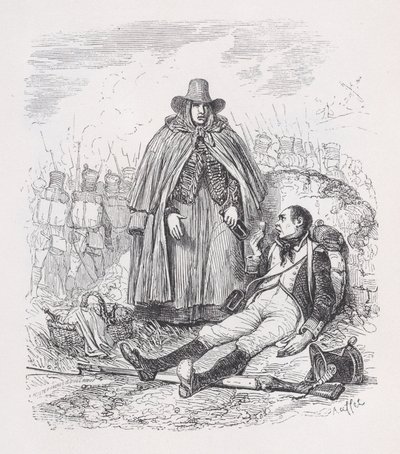 The Vivandière från The Complete Works of Béranger, 1836. av Auguste Raffet
