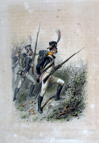 Tirailleur Voltigeur, gevärsman, 1859. av Auguste Raffet