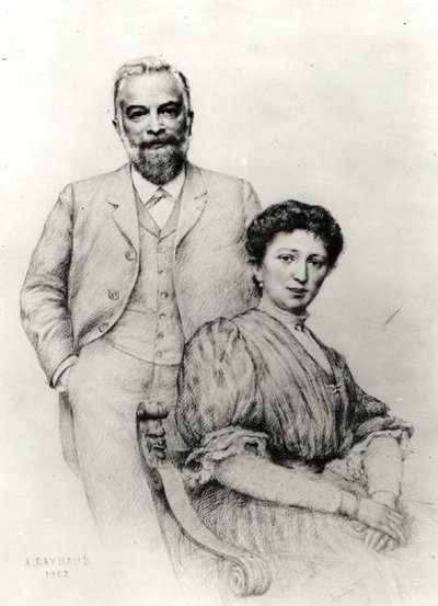 Adolphe Giraudon (1849-1929) och hans fru, Claire, 1907 av Auguste Raynaud
