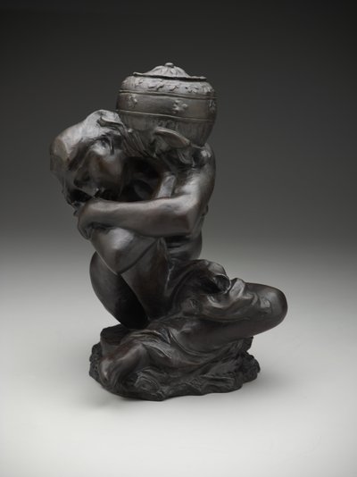 Fallen karyatid som bär en urna av Auguste Rodin