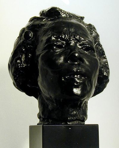 Hanako (brons) (s/v foto) av Auguste Rodin