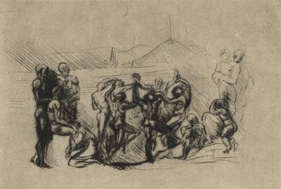 La Ronde, ca 1883 (torrnål) av Auguste Rodin