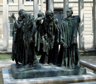 Monumentet över borgaren i Calais Bronsskulptur av Auguste Rodin (1840-1917) av Auguste Rodin