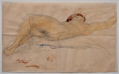 Liggande kvinnlig naken av Auguste Rodin