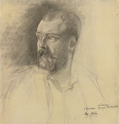 Porträtt av Octave Mirbeau 1848-1917, ca 1893 av Auguste Rodin