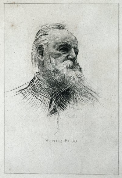 Porträtt av författaren Victor Hugo av Auguste Rodin