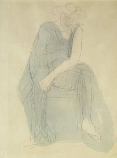Sittande kvinna; Femme Assise, av Auguste Rodin