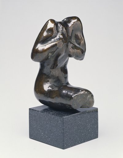 Liten sittande kvinnlig torso, modern gjuten (brons) av Auguste Rodin