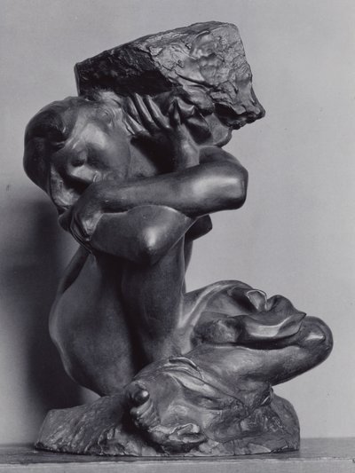 Den fallna karyatiden bär sin sten av Auguste Rodin