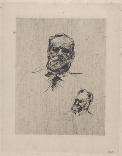 Victor Hugo fullt ansikte, 1885. av Auguste Rodin