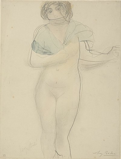 Kvinna med sjal av Auguste Rodin