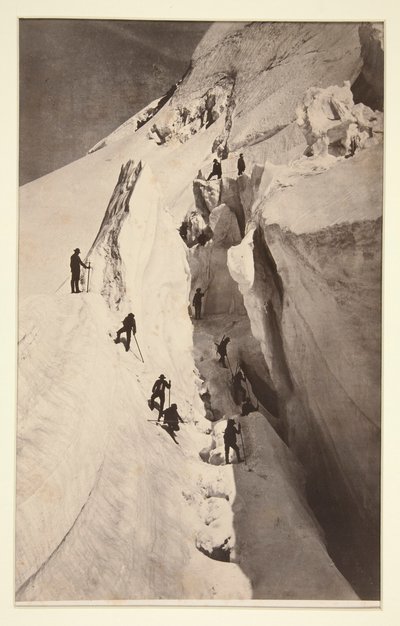 Mont Blanc, The Crevasse av Auguste-Rosalie Bisson